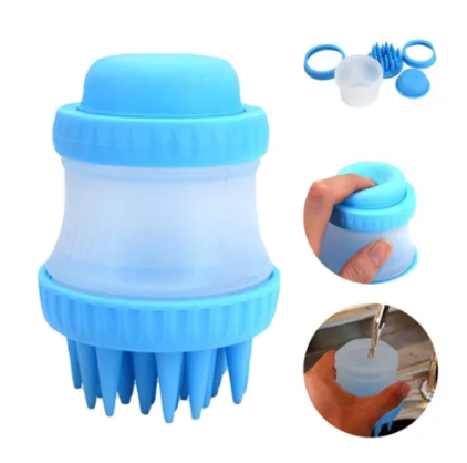 Щітка для миття тварин Cleaning Device The Gentle Dog Washer з силіконовими ворсинками для купання та масажу собак та кішок 14711 фото