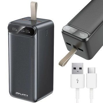 Повербанк 100000 mAh AWEI P101K для поїздок та роботи ∙ Зовнішній акумулятор ∙ Power Bank 105898 фото